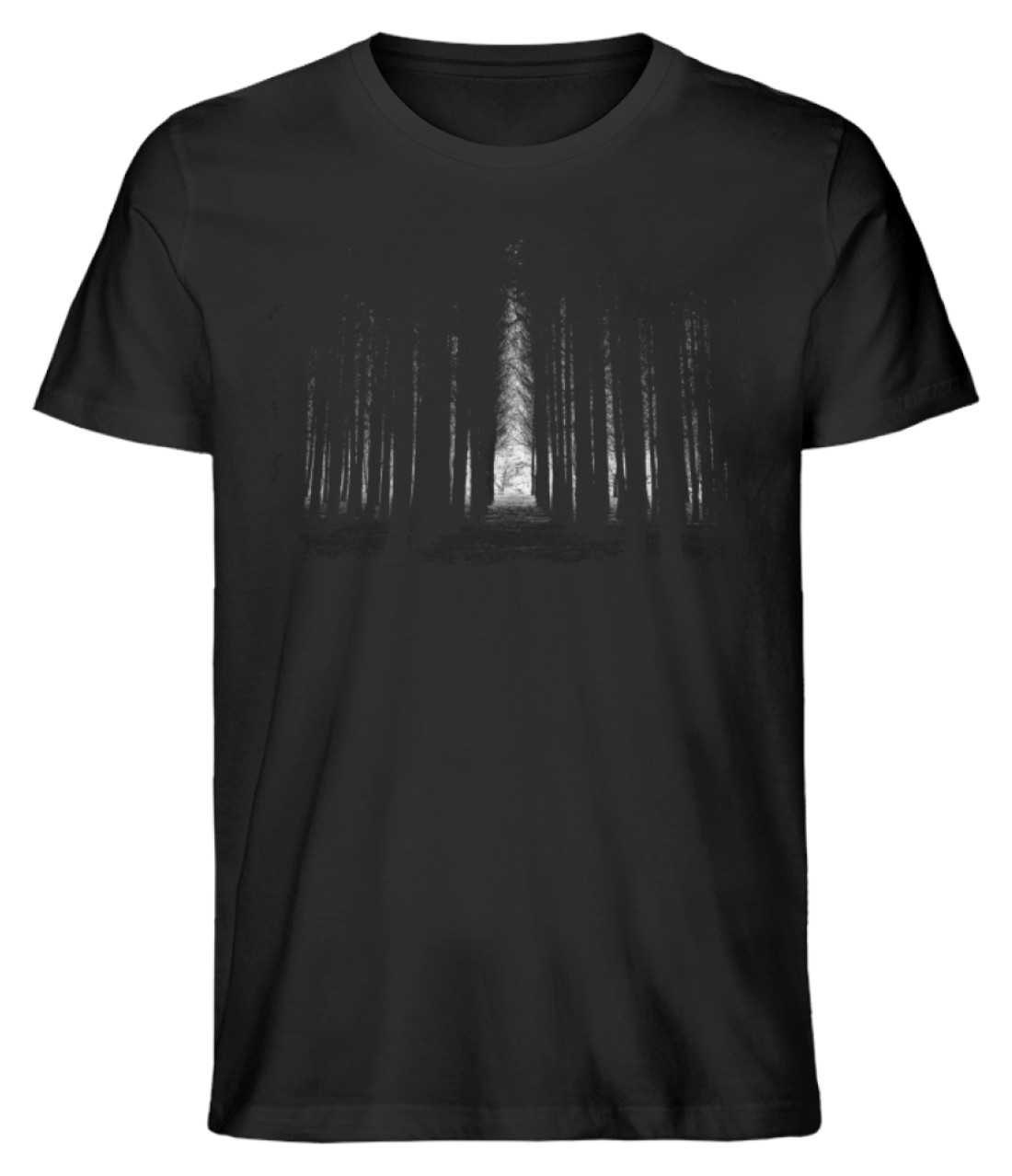 Dark Forest (Herren/Unisex Premium Organic Shirt ST/ST) Miro Lange Art Dark Forest (Herren/Unisex Premium Organic Shirt ST/ST) Miro Lange Art
